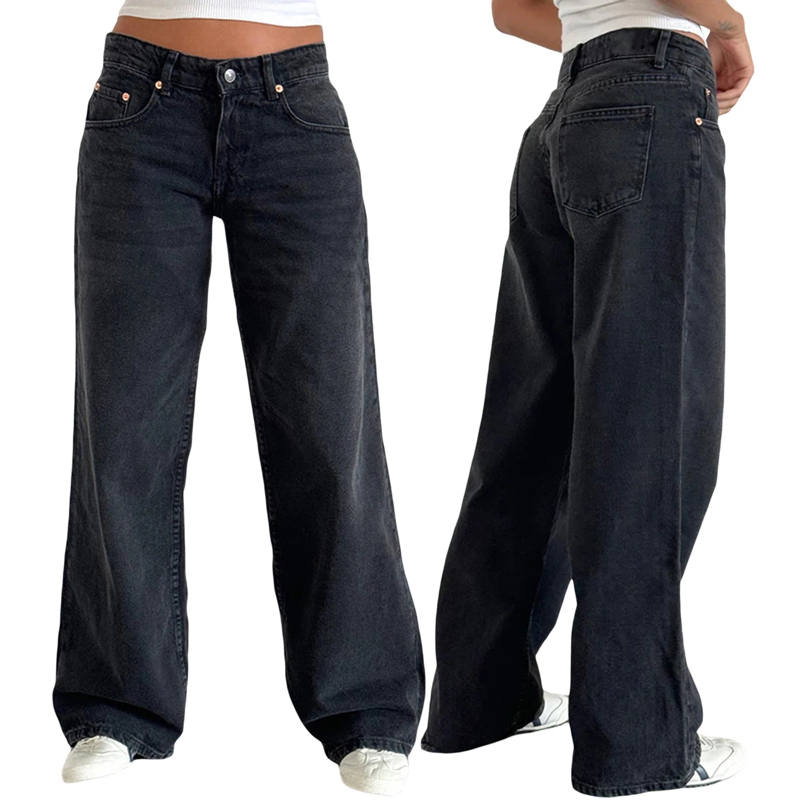 Button Low Waist Jeans