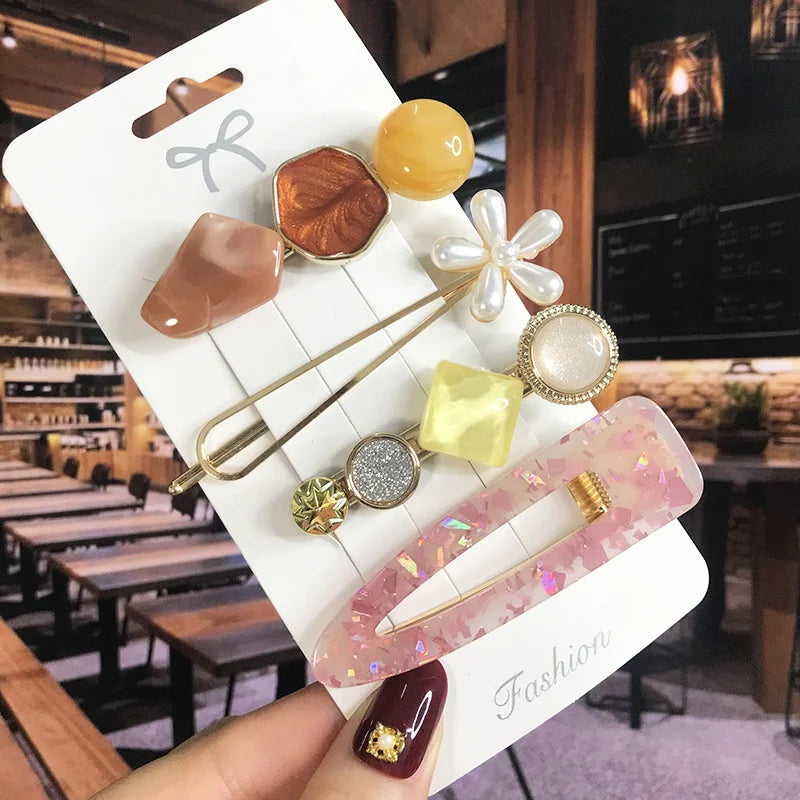 Pearl Crystal  Hair Clips