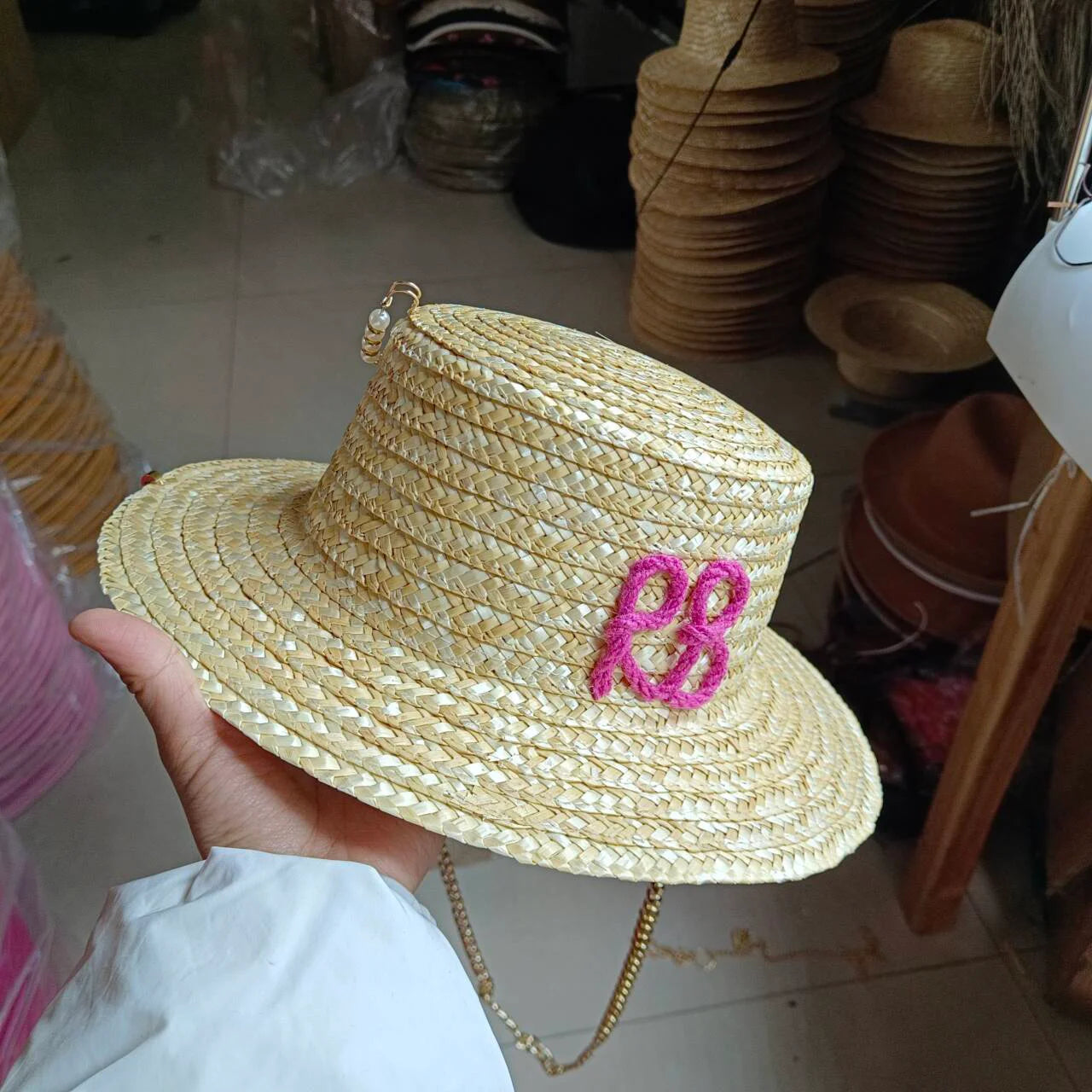 French straw hat