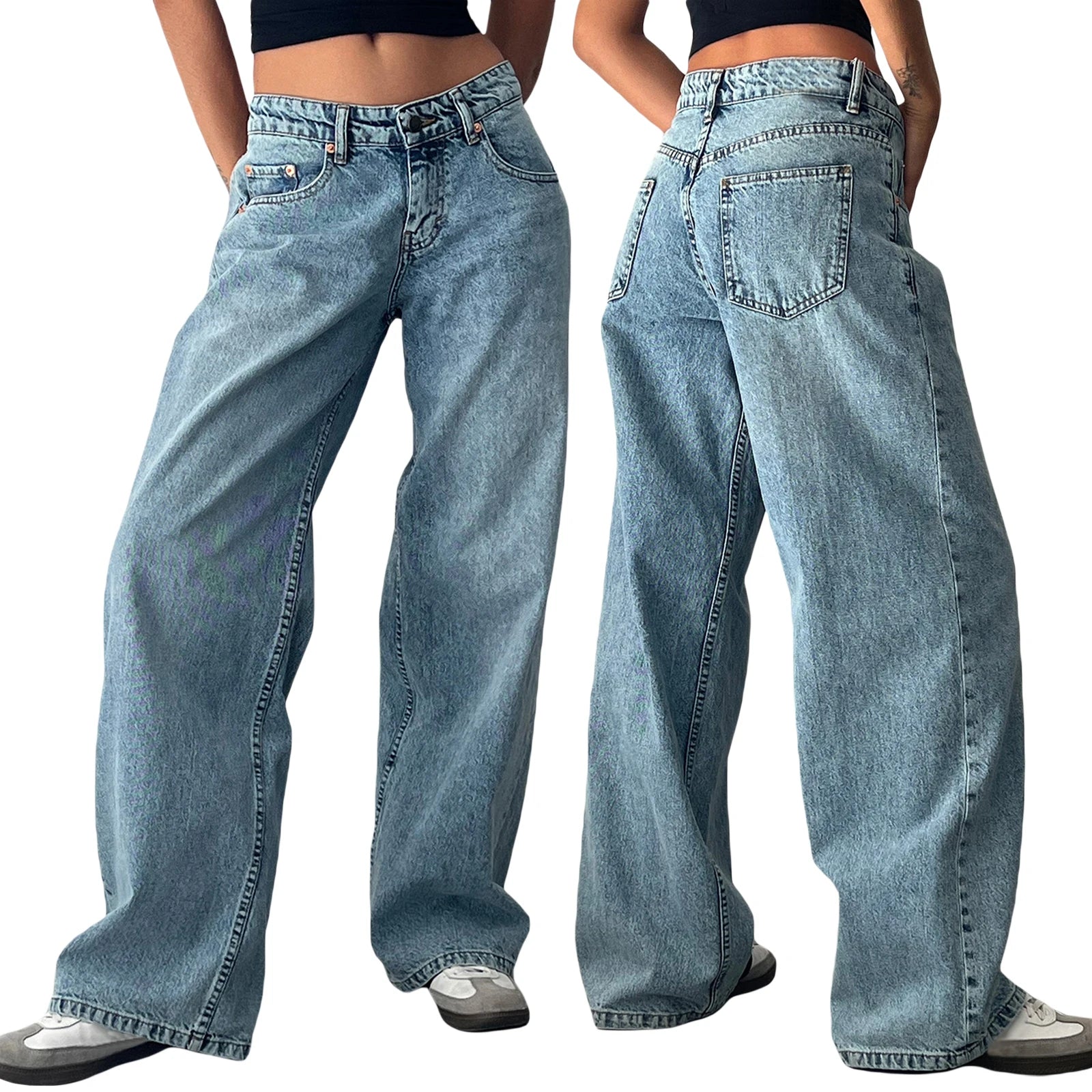 Button Low Waist Jeans