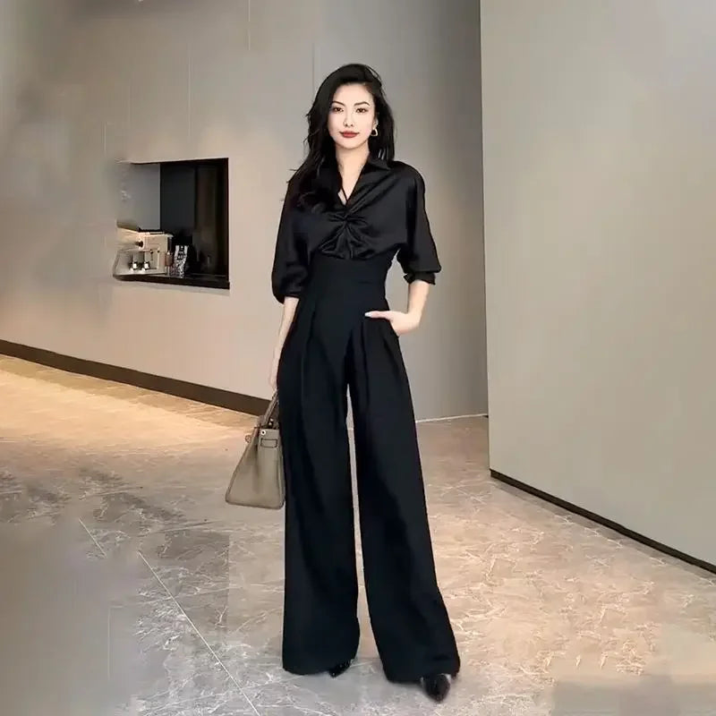 Black Wide-Leg Pants