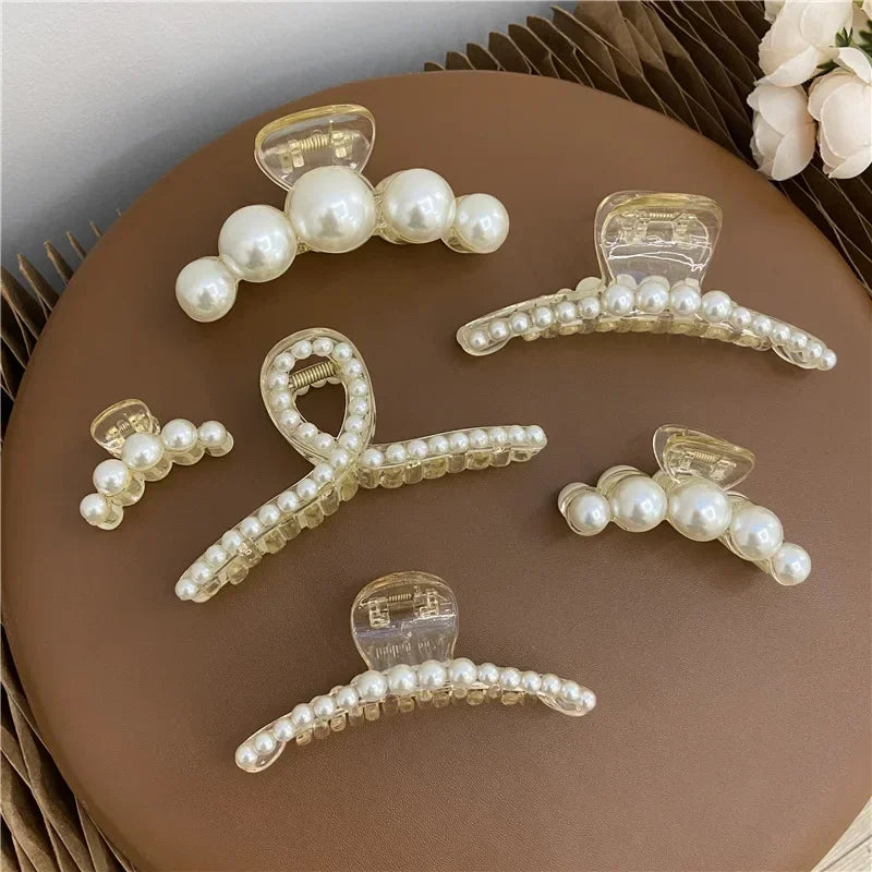 Elegant Big Pearl Hair  Clips